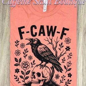 Bright Graphic Tee with sarcastic Crow Design